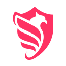 Black and White Phoenix Security Logo
